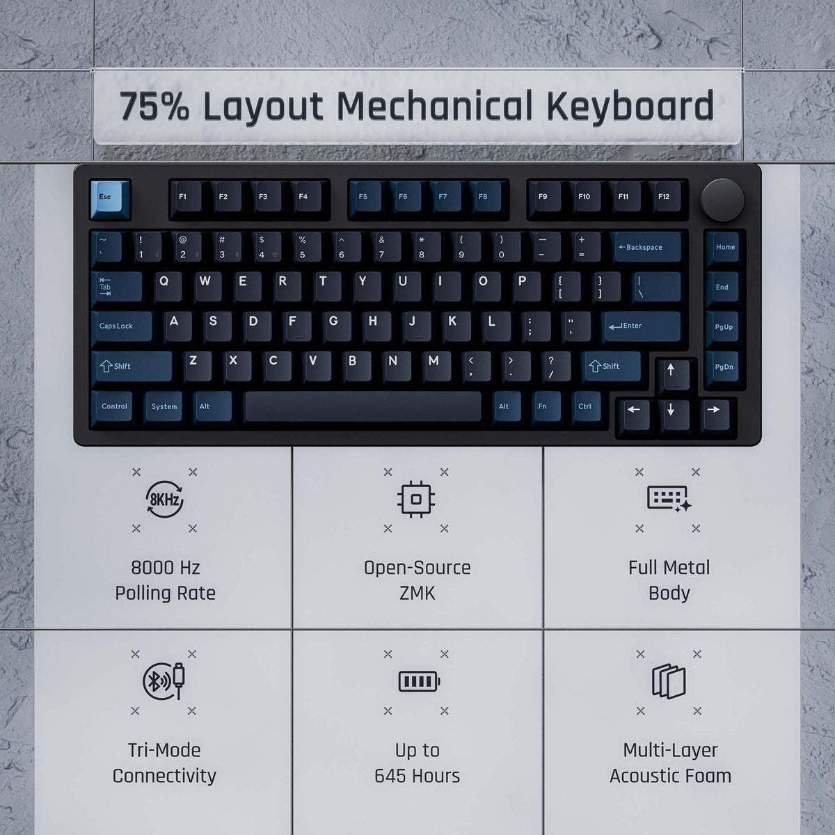 Keychron J10 Ultra 8K Wireless Custom Mechanical Keyboard