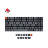 Keychron K3 ultra slim Hot swappable wireless mechanical keyboard Mac Windows iOS Android White backlight aluminum frame low profile Keychron Optical switch red uk iso layout