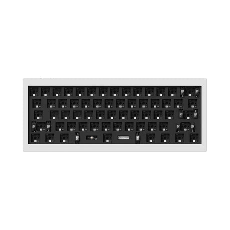 Keychron Q4 Pro QMK/VIA wireless custom mechanical keyboard 60 percent layout full aluminum white frame for Mac WIndows Linux with RGB backlight and hot-swappable barebone